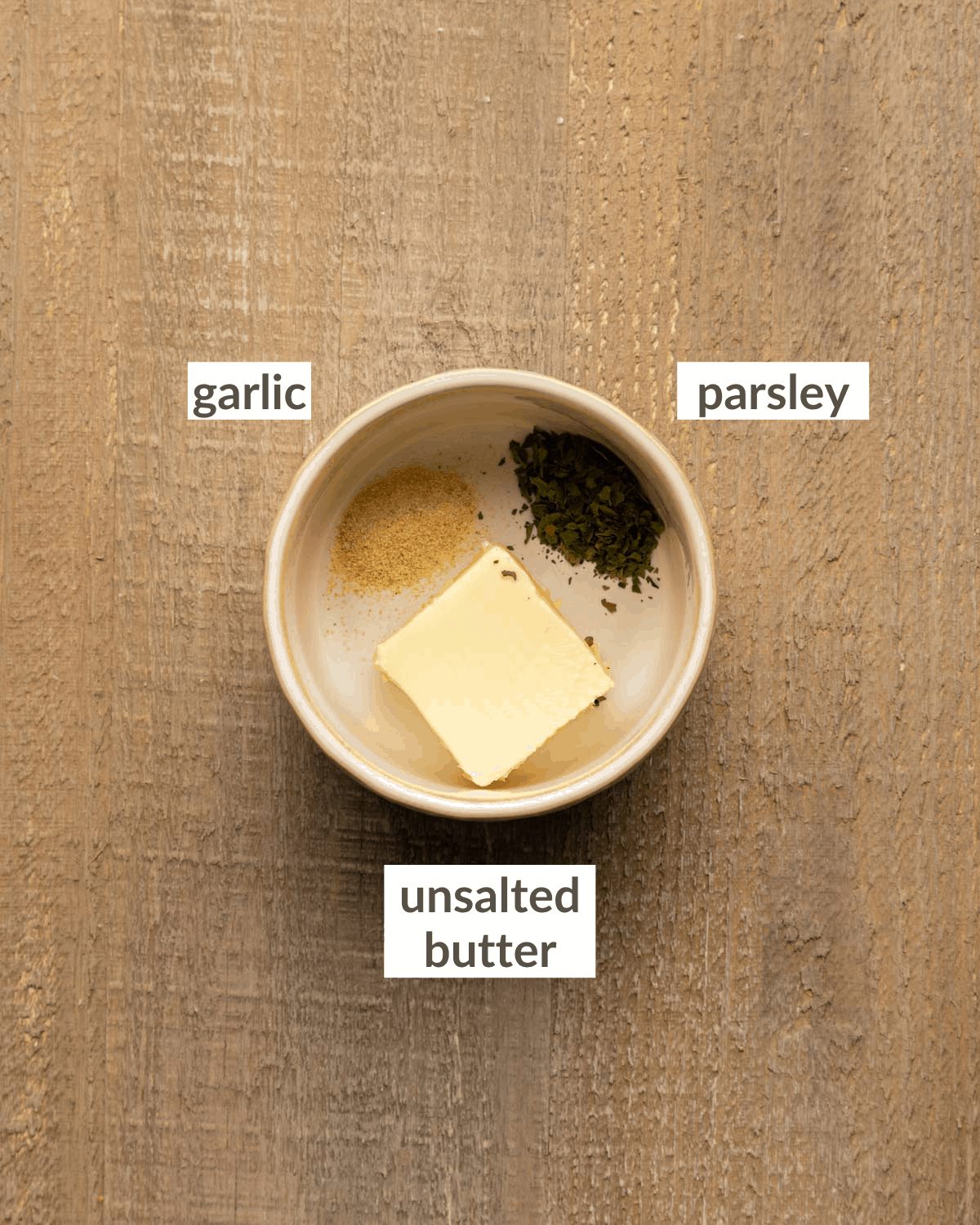 overhead of topping ingredients