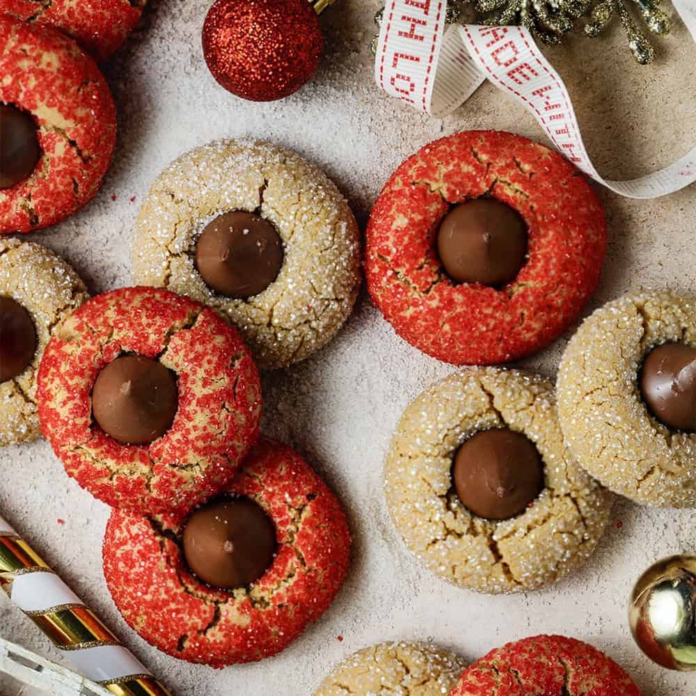 Christmas Peanut Butter Blossoms Recipe