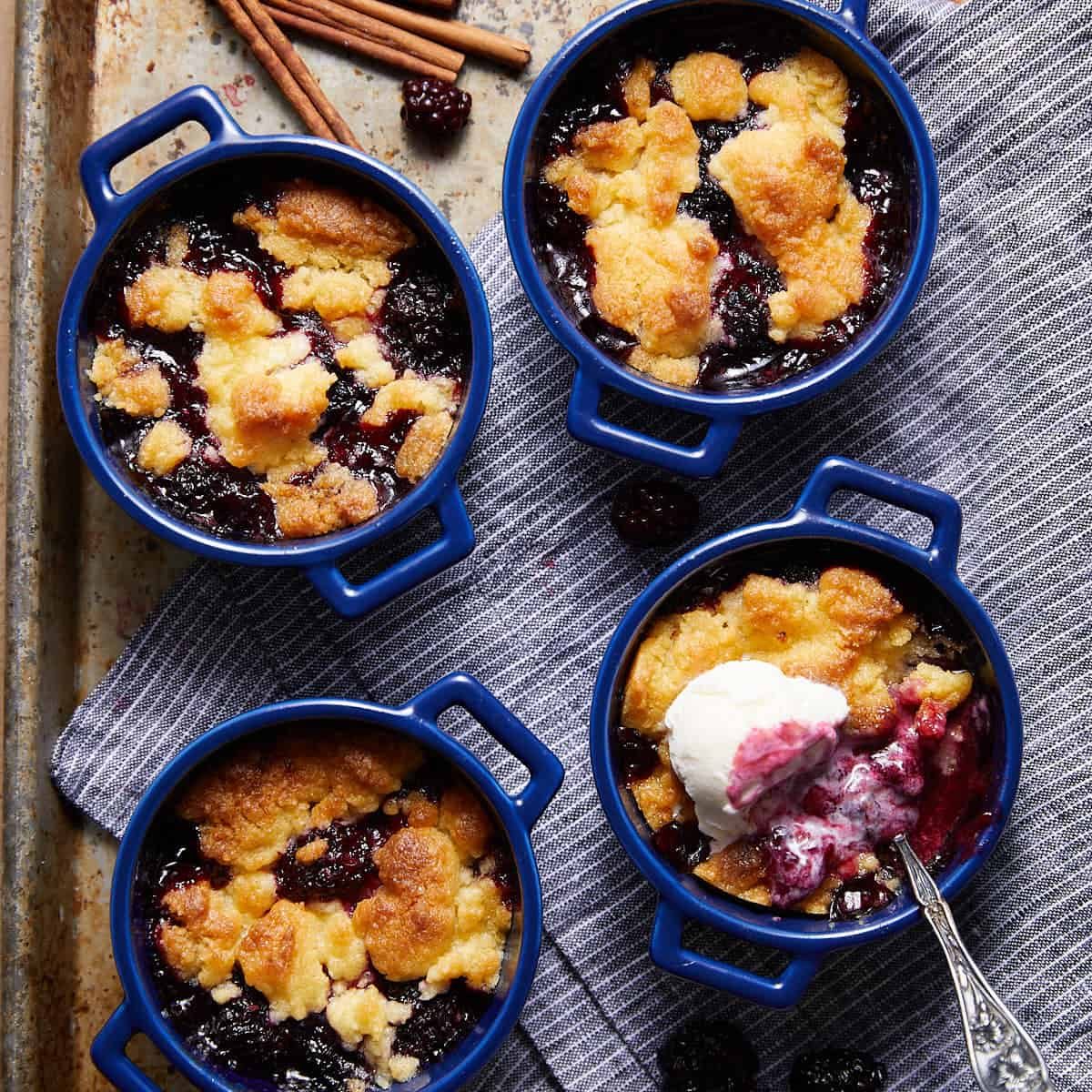 Air Fryer Blackberry Cobbler