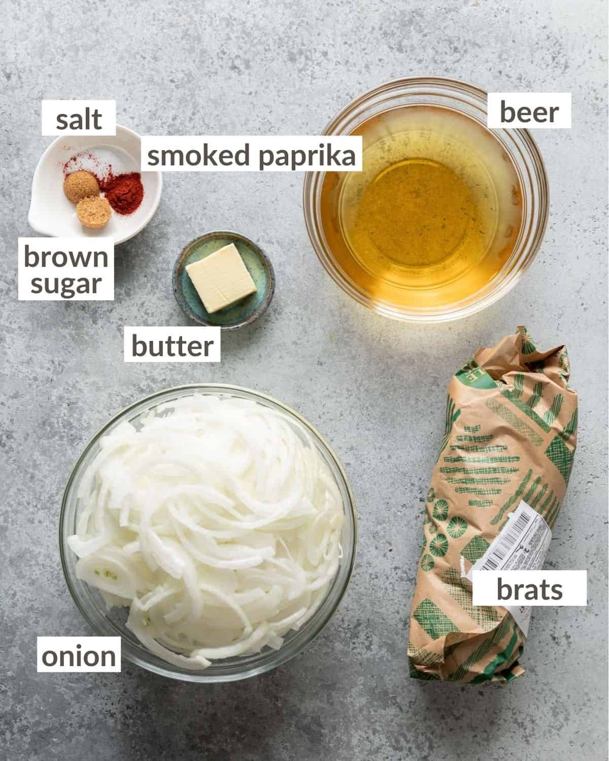 overhead of ingredients