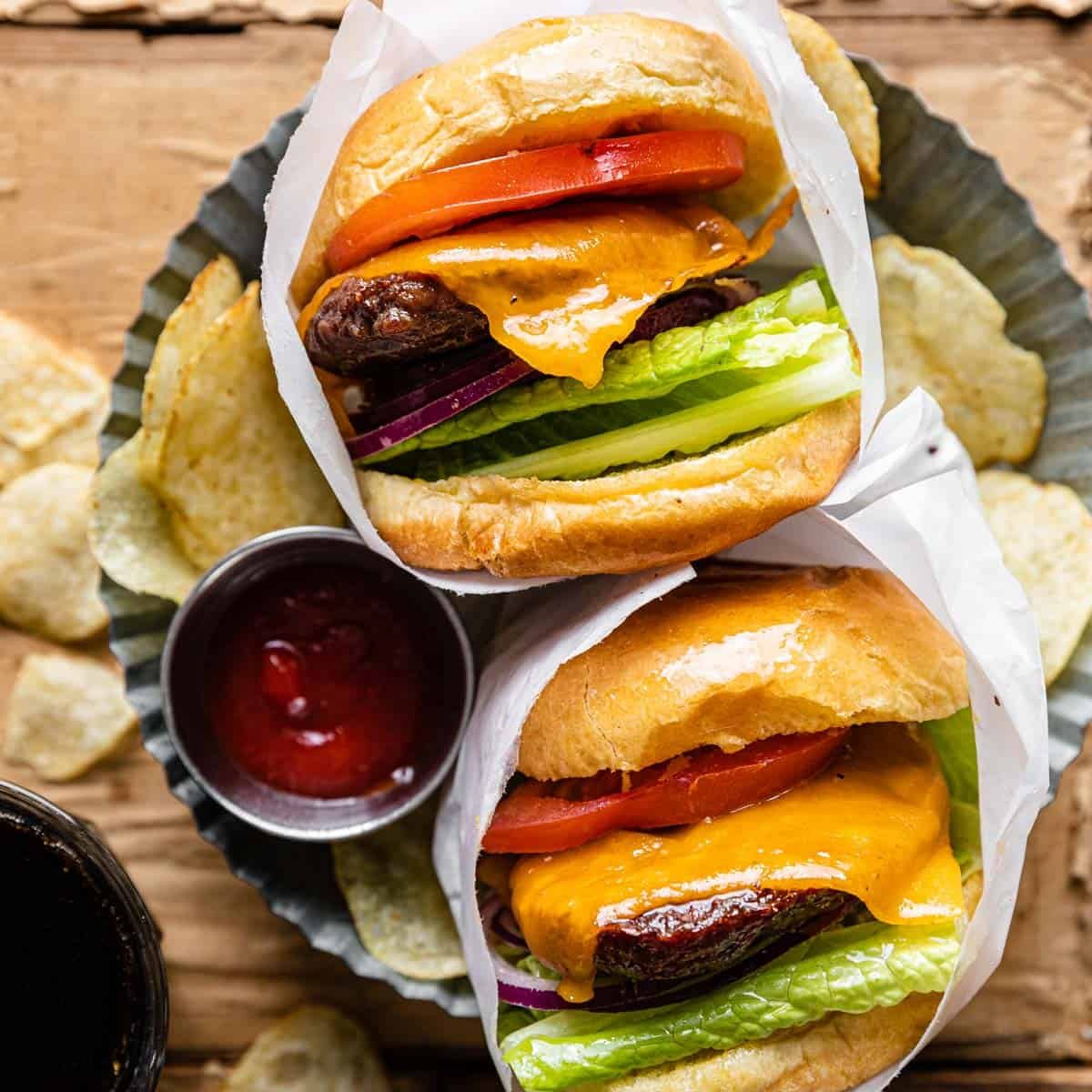 Frozen Burgers in the Air Fryer