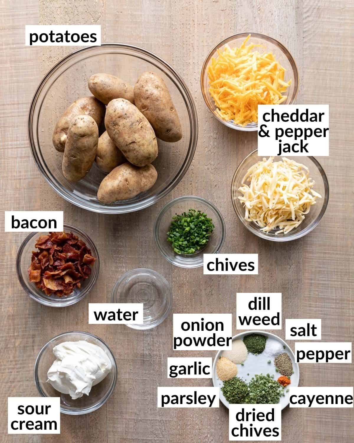 ingredients needed for air fryer potato skins