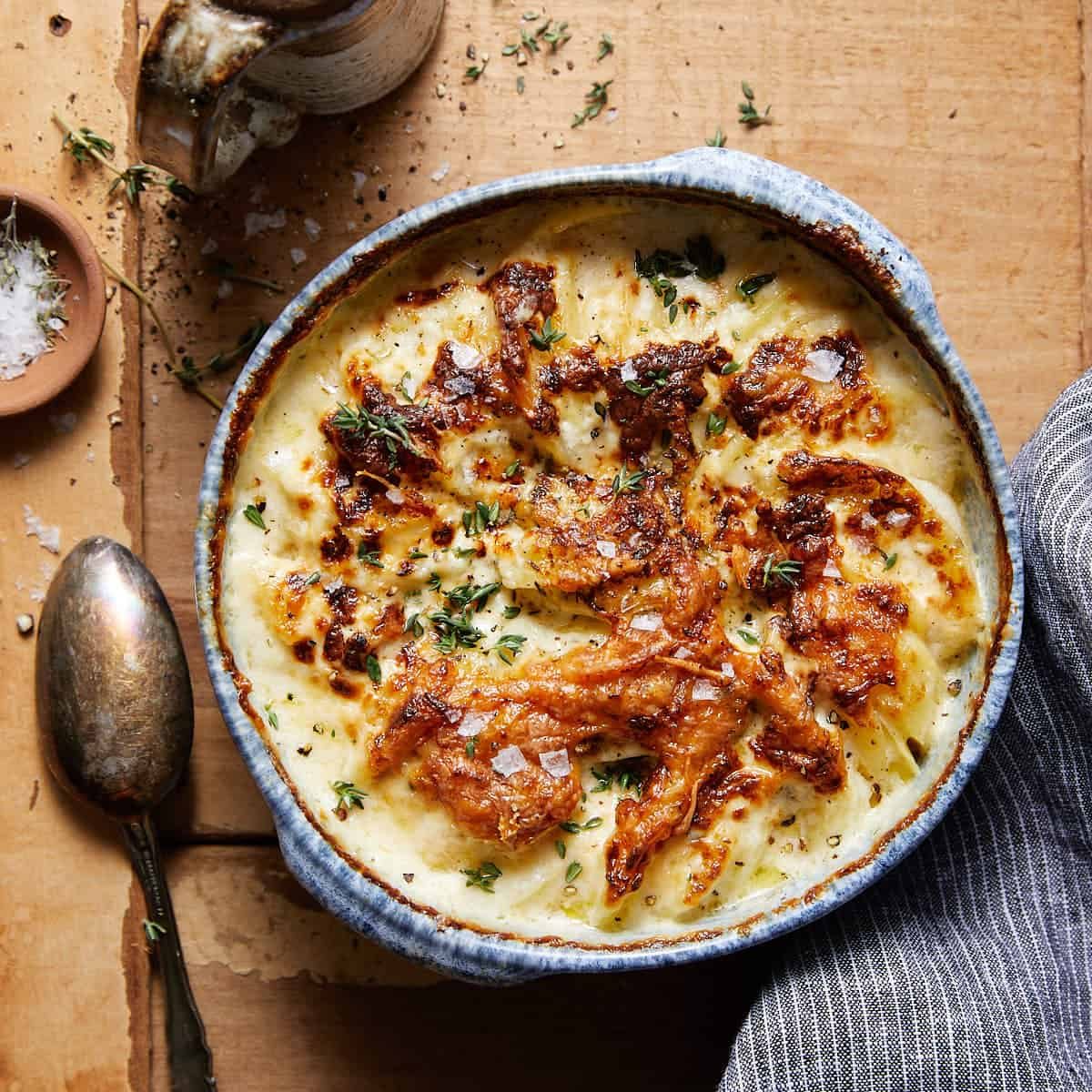 Air Fryer Scalloped Potatoes (Cheesy)