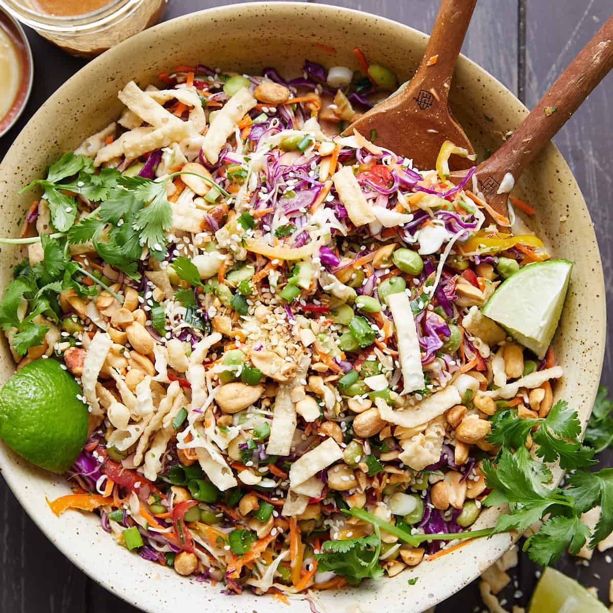 Asian Chopped Salad Recipe with Peanut Dressing