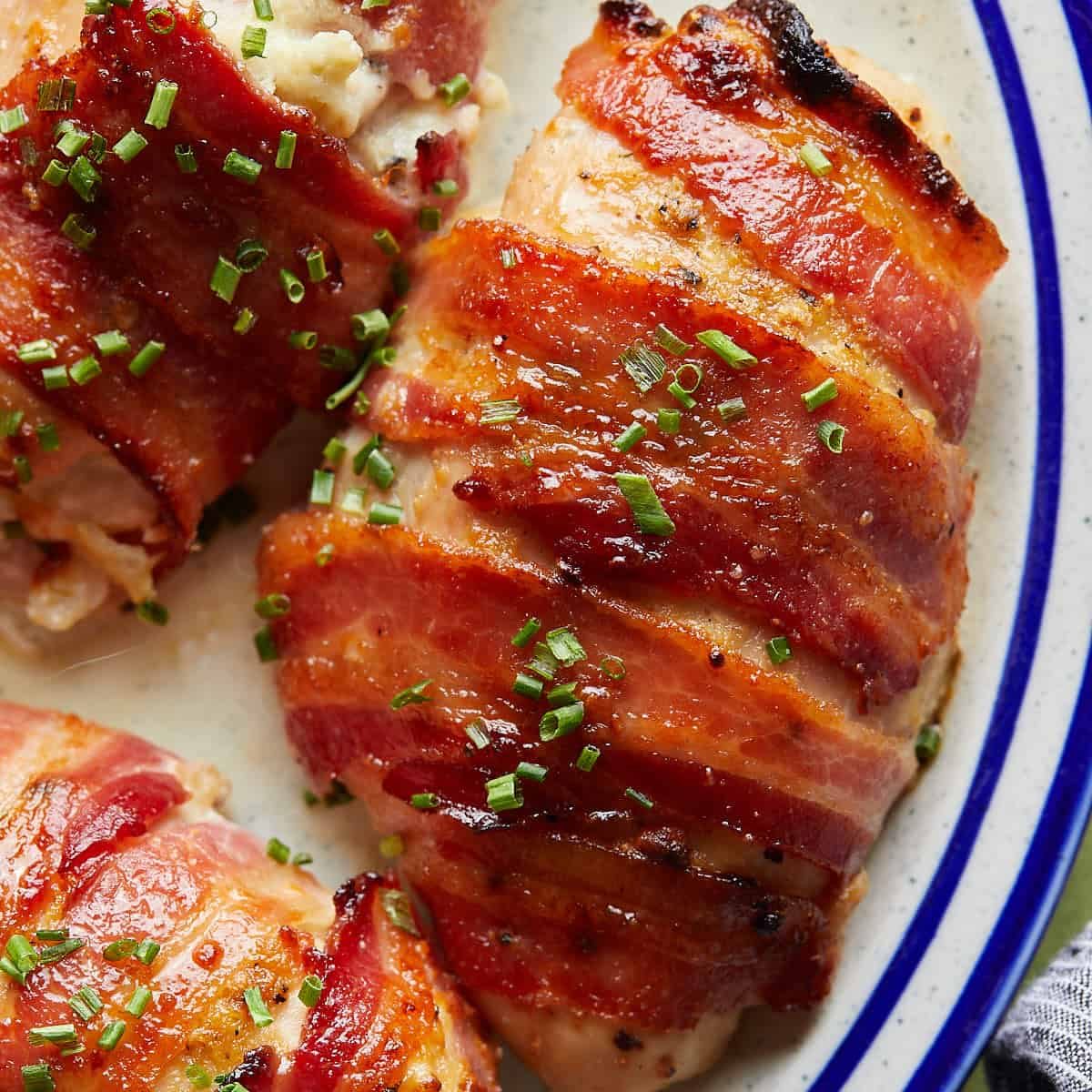 Bacon Wrapped Stuffed Chicken Breast in the Oven