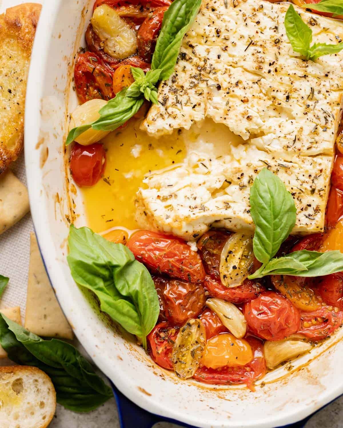 close up of feta