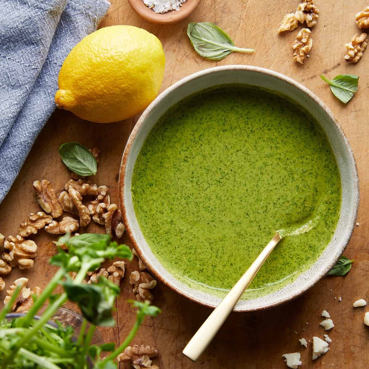 Basil Pesto without Pine Nuts