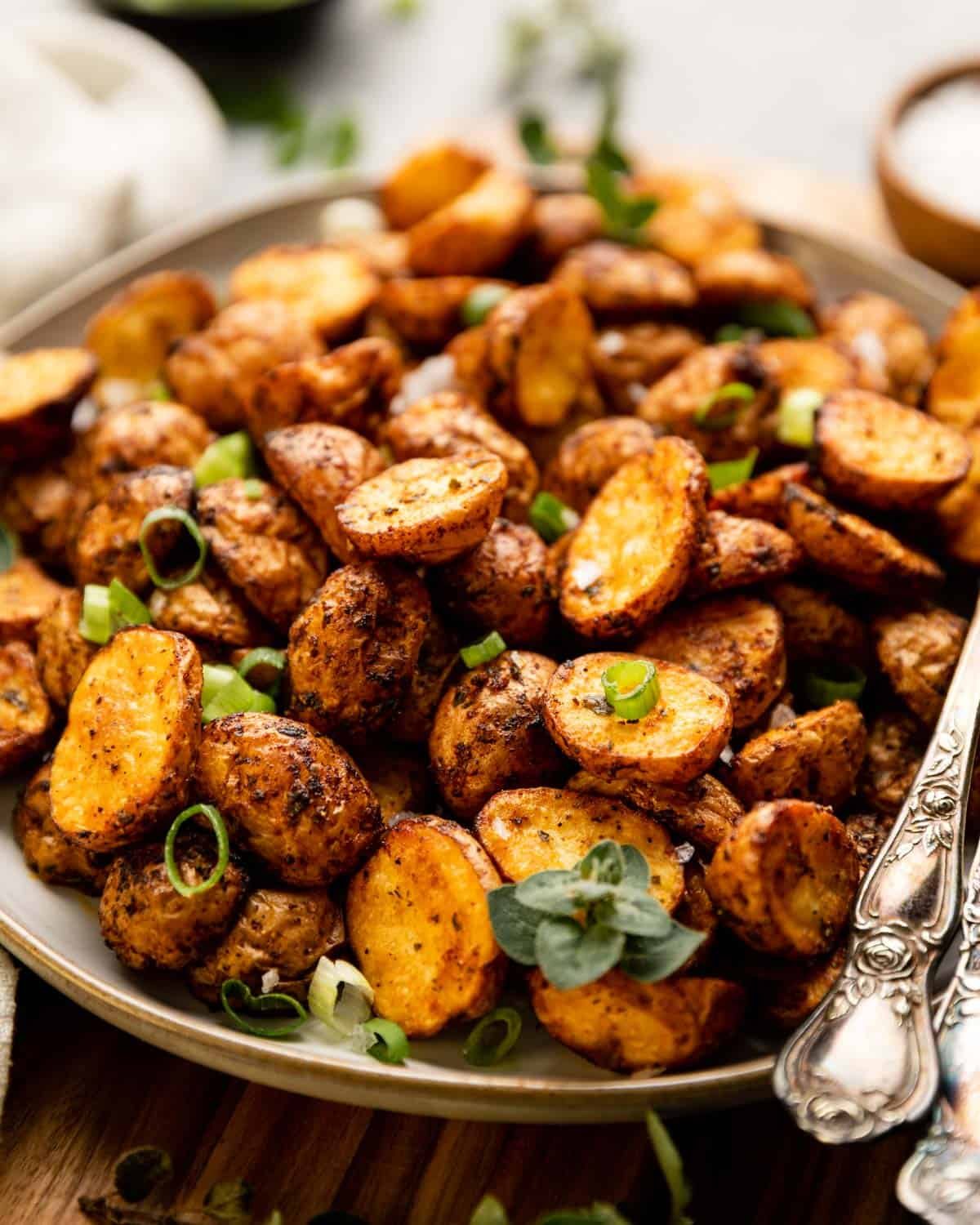 finished air fryer breakfast potatoes