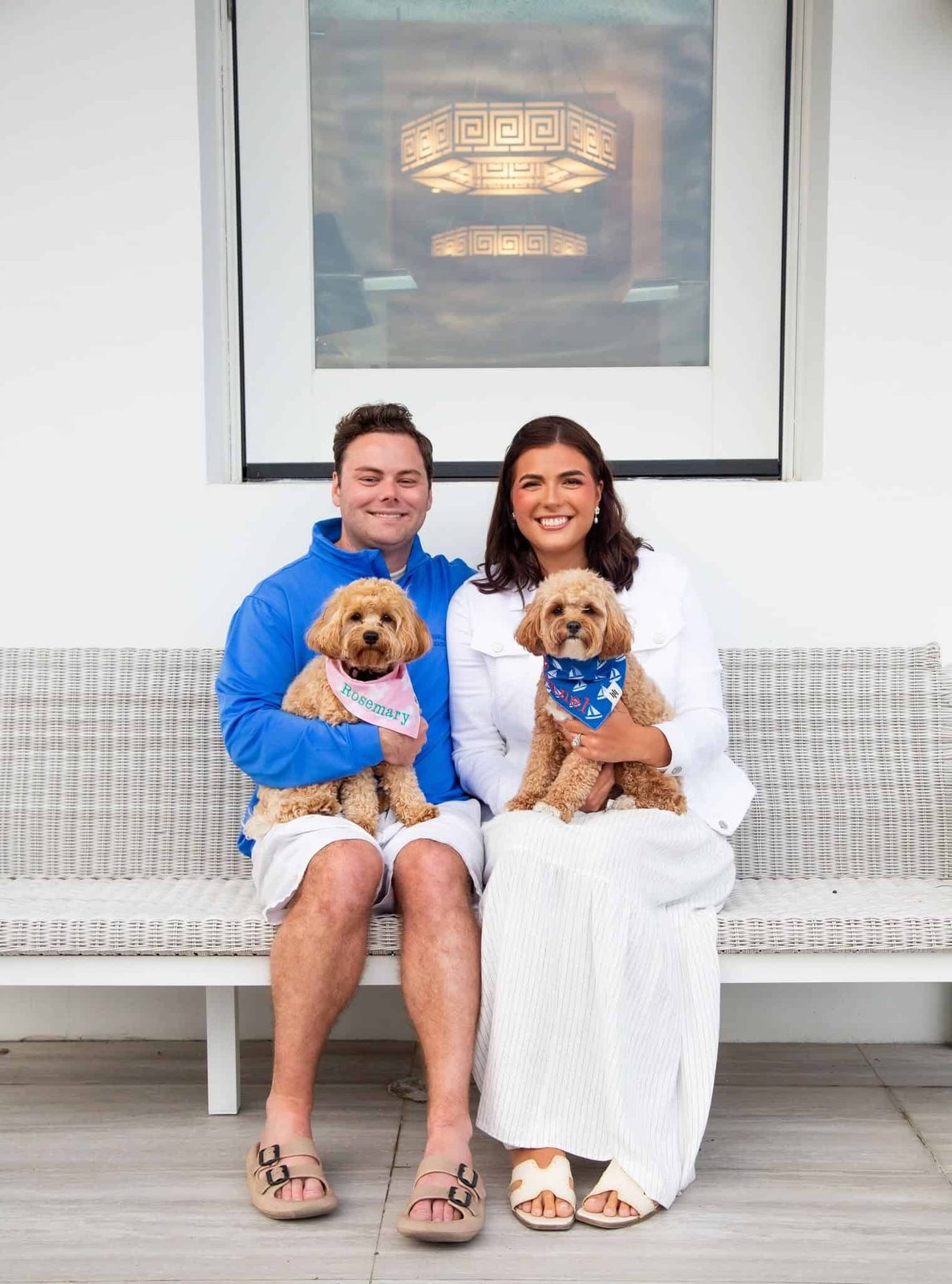 Bri with her husband, Austin, and their Cavapoos, Rosemary and Fennel