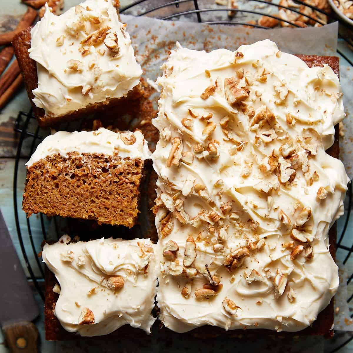 Simple Carrot Snack Cake with Cream Cheese Frosting