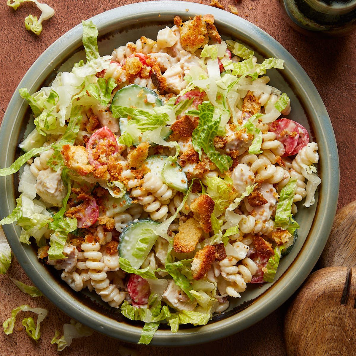 Homemade Chicken Caesar Pasta Salad Recipe