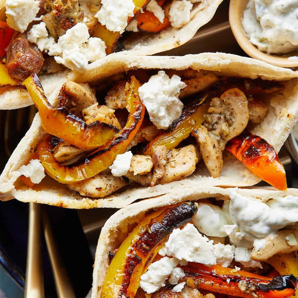 Easy Chicken Pita Pockets