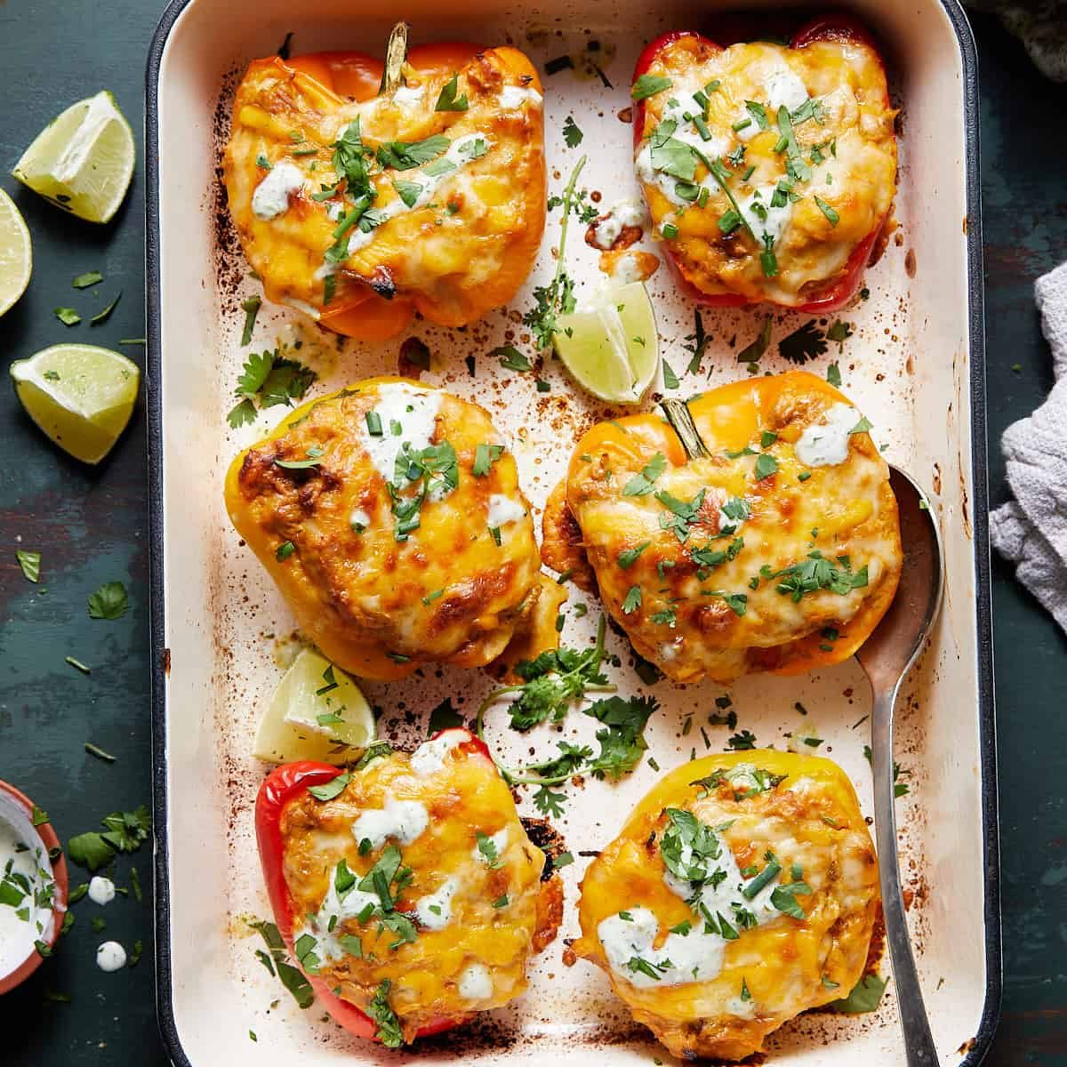 Cheesy Chicken Stuffed Peppers
