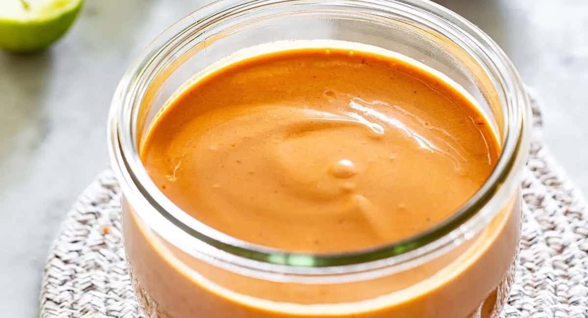 Overhead image of chipotle crema sauce.