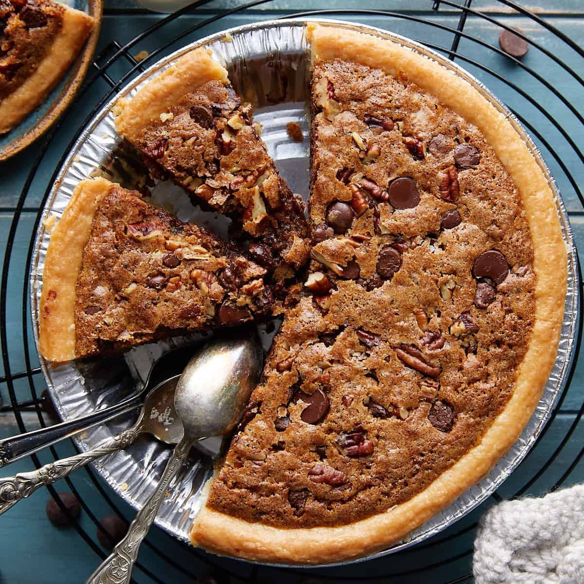 Chocolate Chip Cookie Pie Recipe (Gooey)