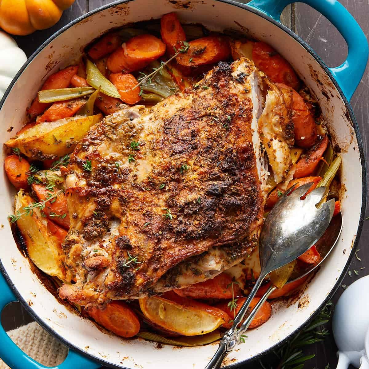 Dutch Oven Turkey Breast with Vegetables