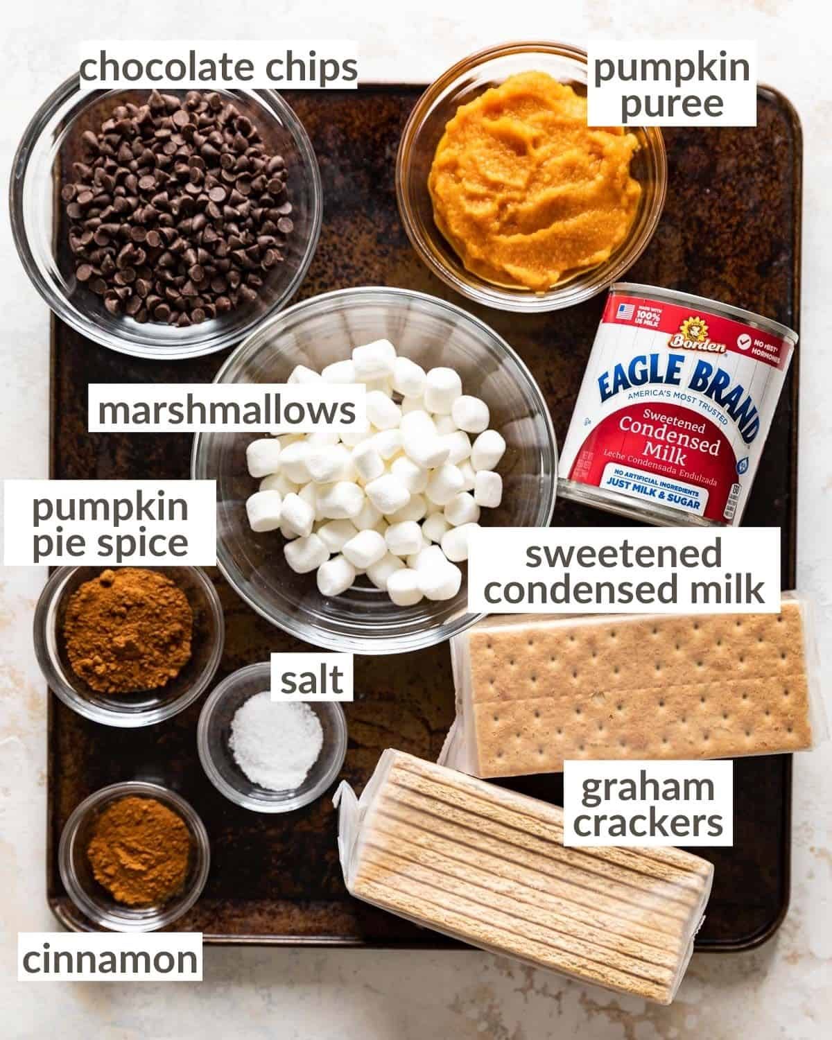 overhead of ingredients