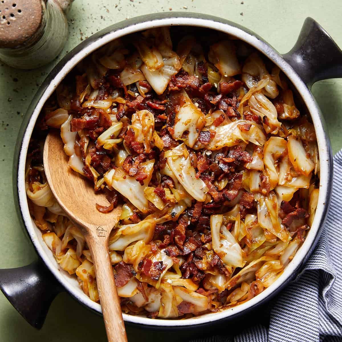 Fried Cabbage with Bacon & Onions
