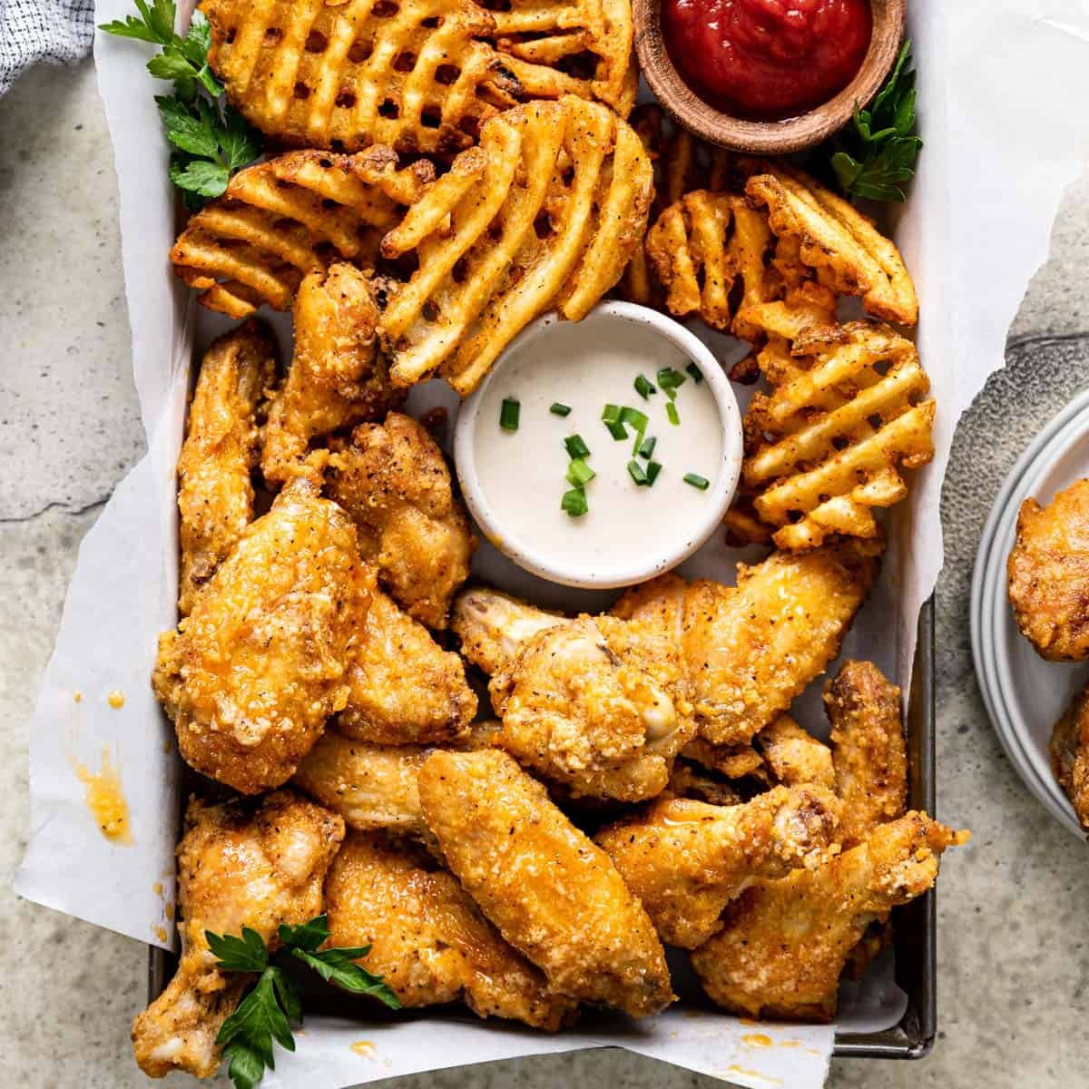 Air Fryer Garlic Parmesan Wings