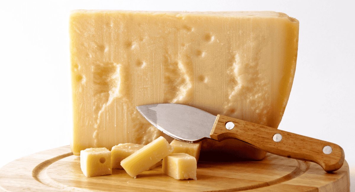 Side image of Grana Padano.