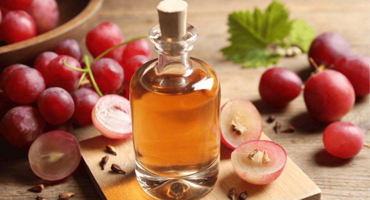 Up close image of grapeseed oil.