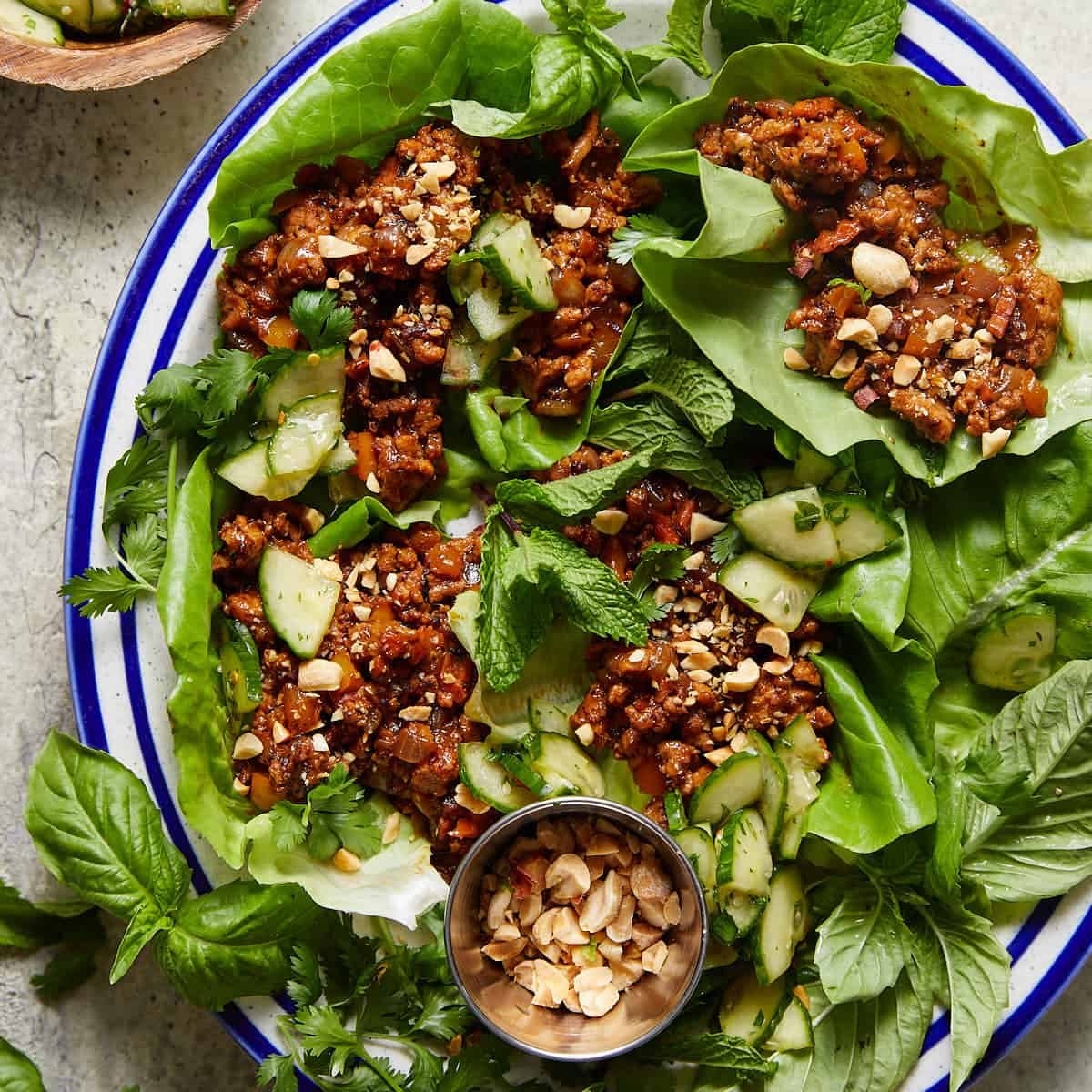Ground Chicken Lettuce Wraps