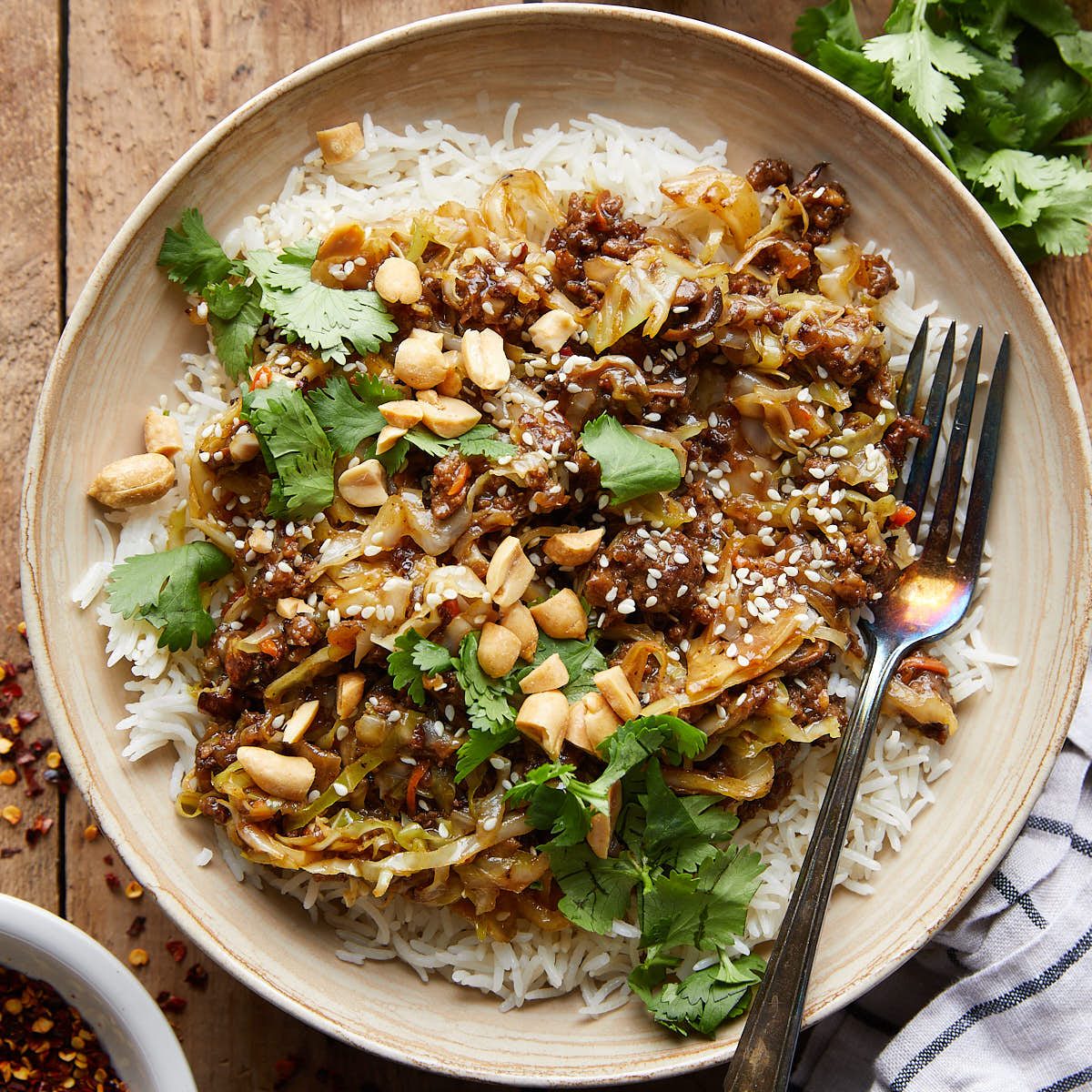 Easy Ground Pork Stir Fry with Cabbage