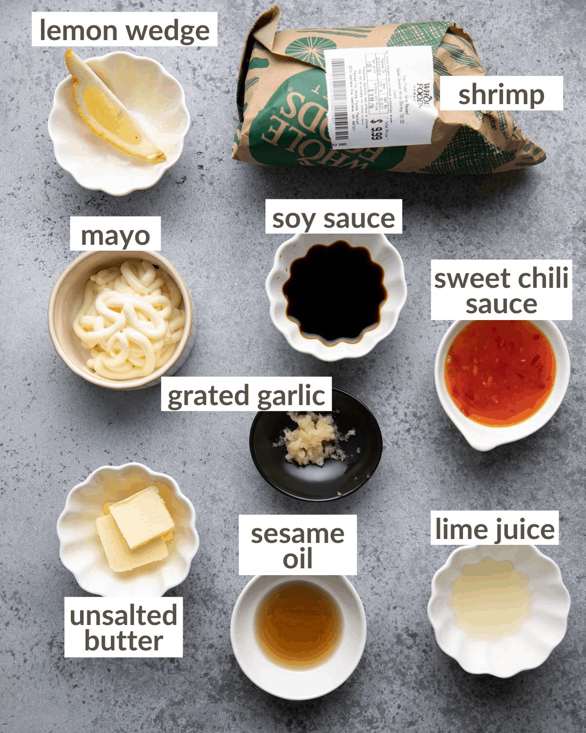 overhead shot of ingredients