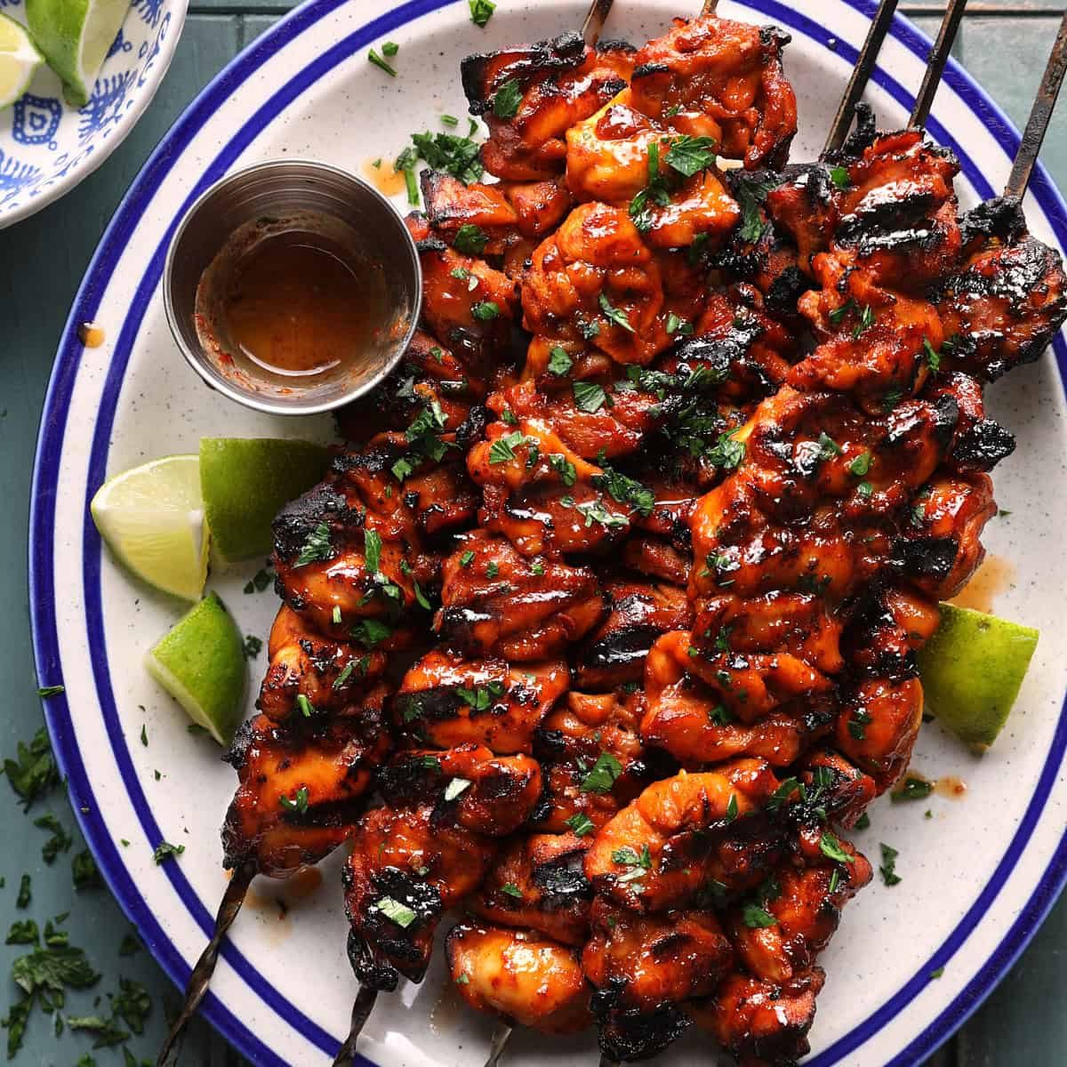 Hot Honey Grilled Chicken Skewers with Chipotle