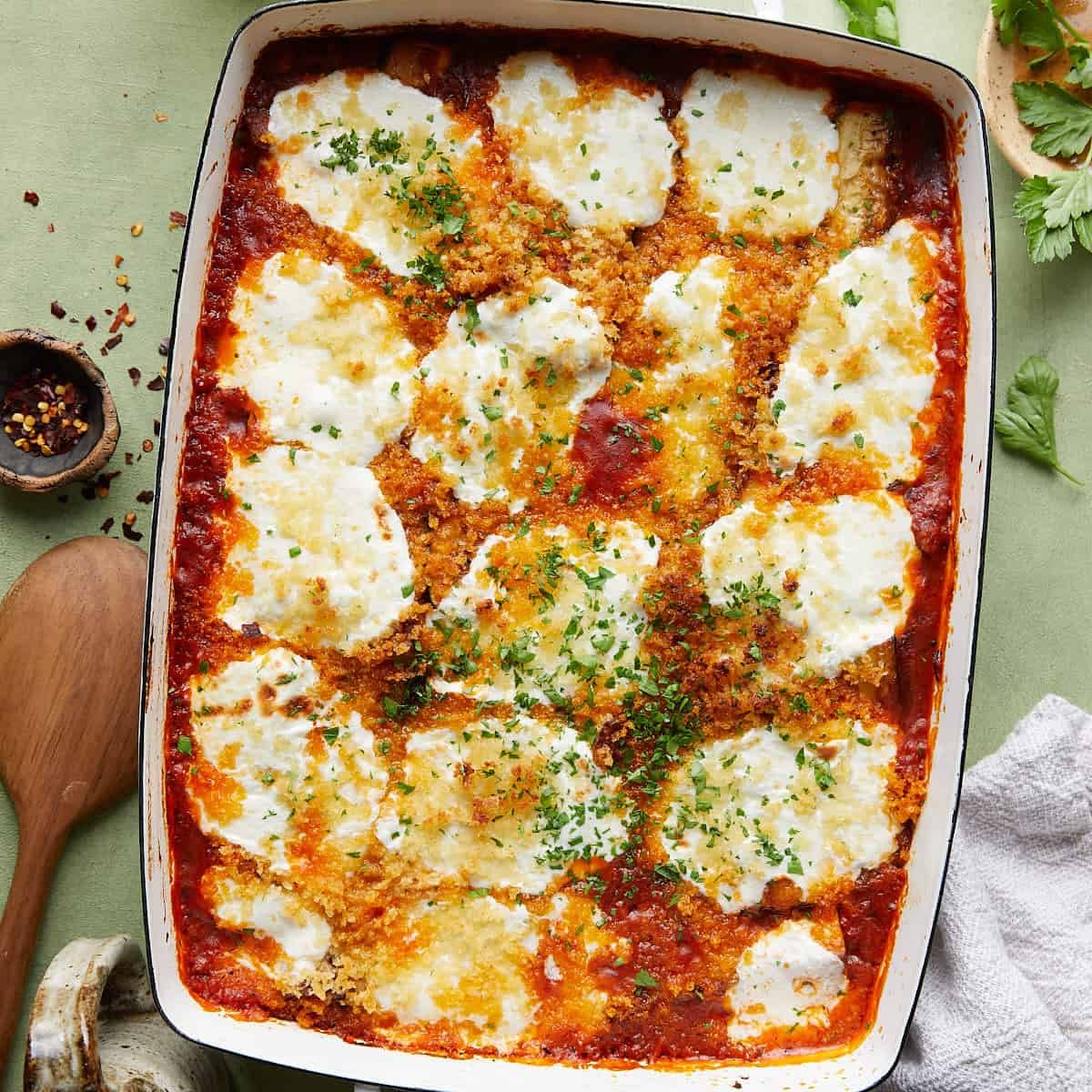 Italian Baked Zucchini with Tomato Sauce & Cheese