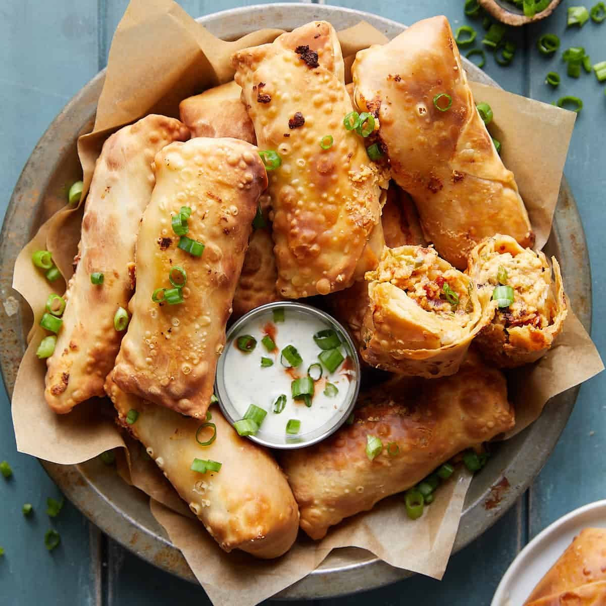 Jalapeño Popper Egg Rolls (Air Fried or Deep Fried)