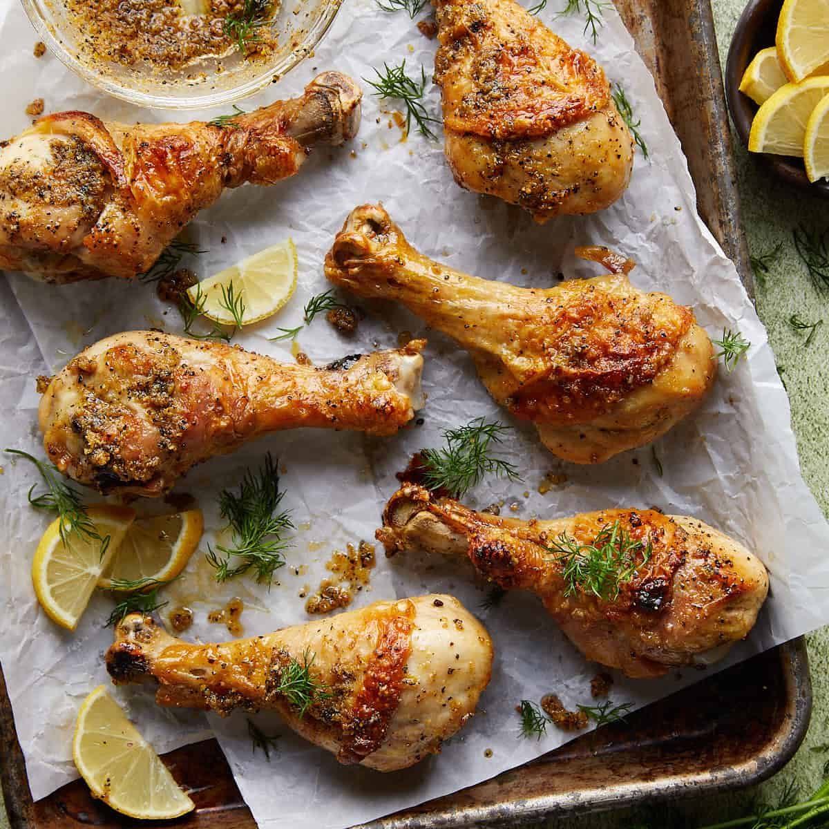 Crispy Baked Lemon Pepper Chicken Drumsticks (Legs)