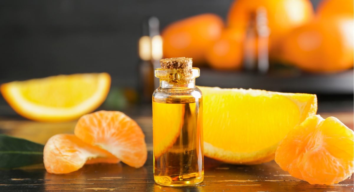 Up close image of orange extract.