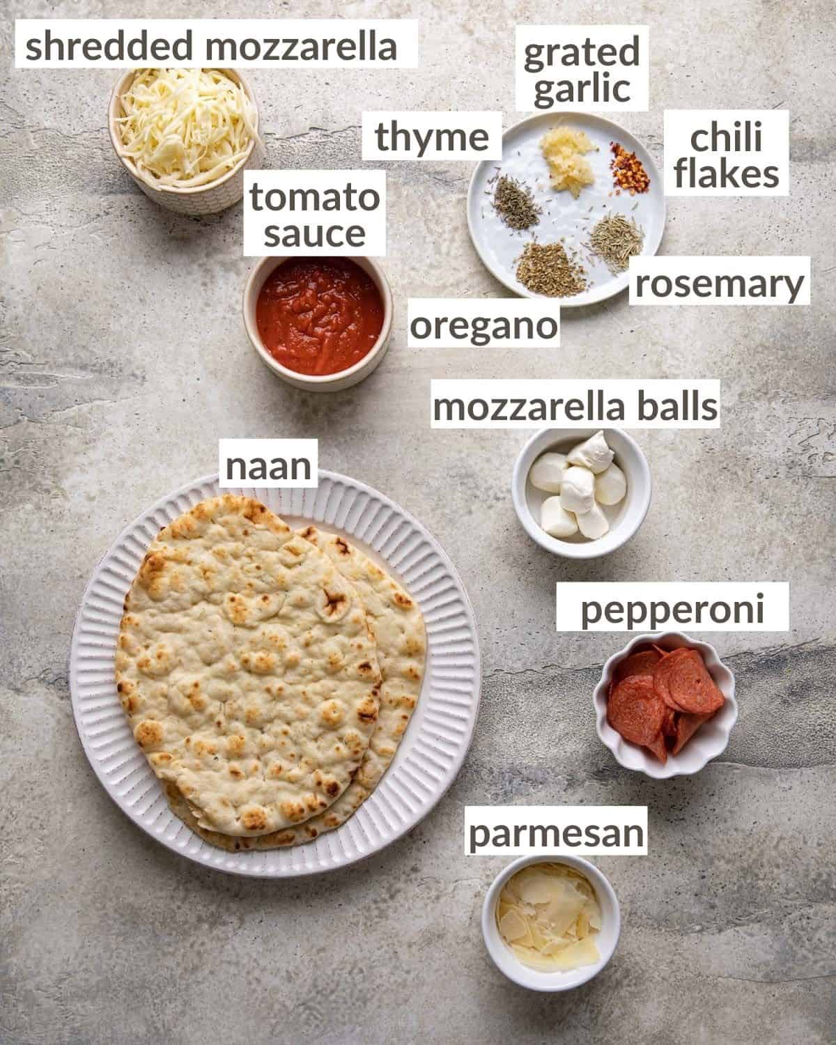 overhead shot of ingredients
