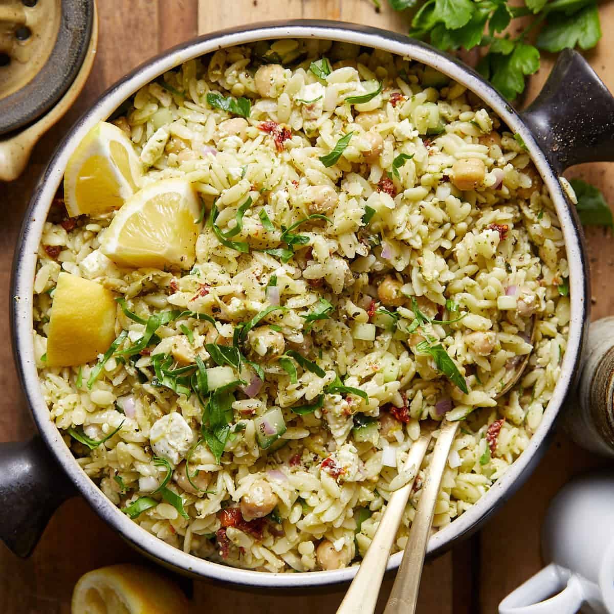 Easy Pesto Orzo Salad
