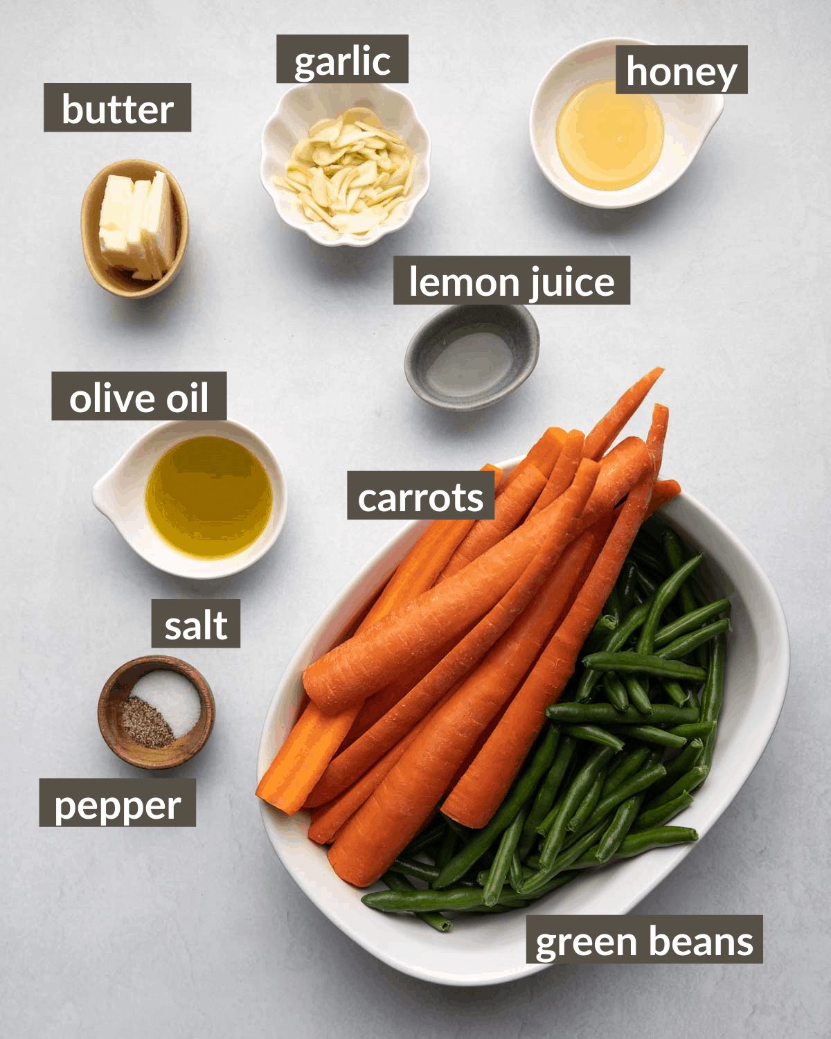 overhead shot of ingredients