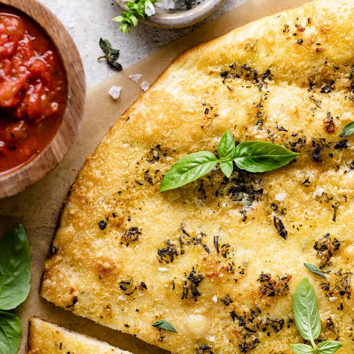 Garlic Herb Breadsticks from Pizza Dough