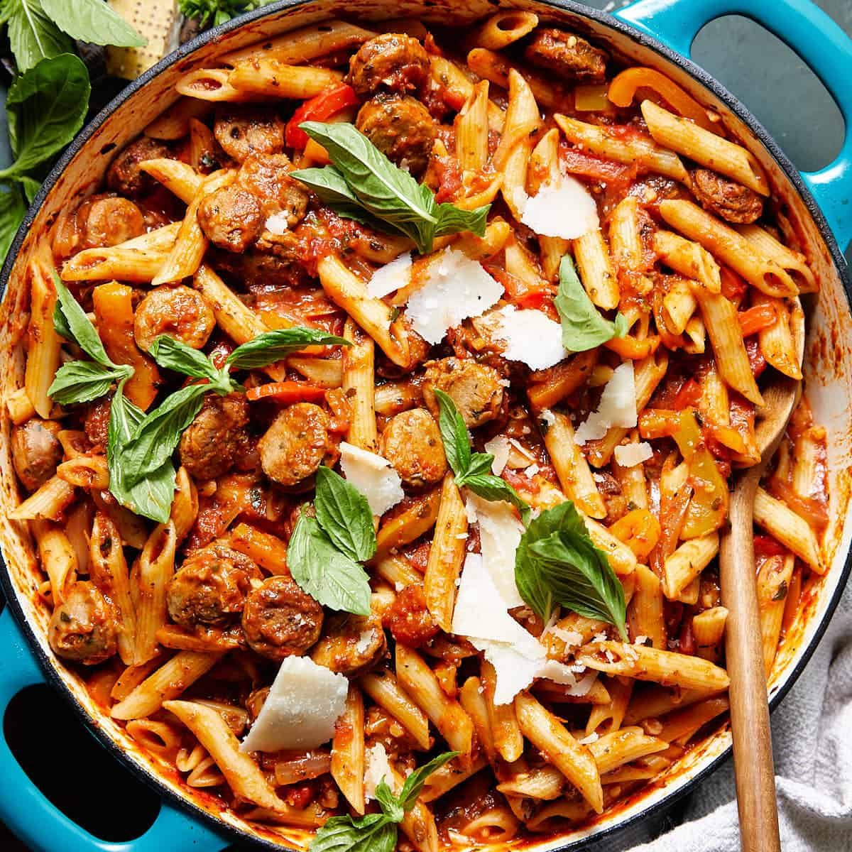 Easy Sausage & Peppers Pasta