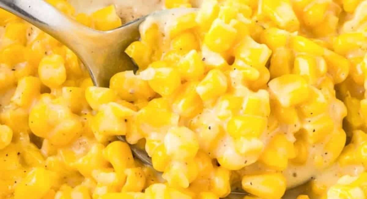 Up close image of honey butter skillet corn.