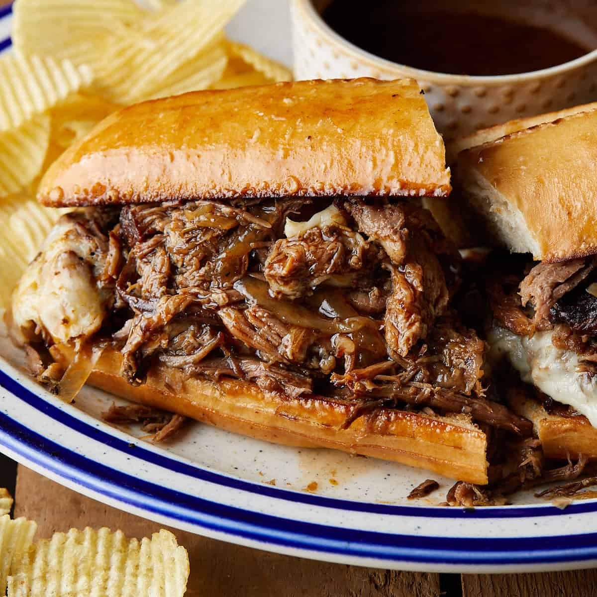 Best Slow Cooker French Dip Sandwiches with Au Jus