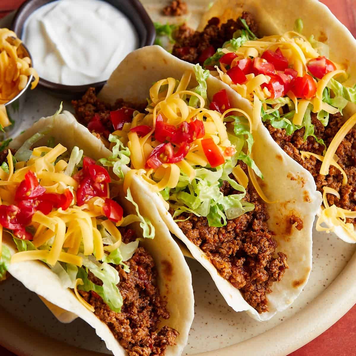 Easy Homemade Ground Beef Soft Tacos
