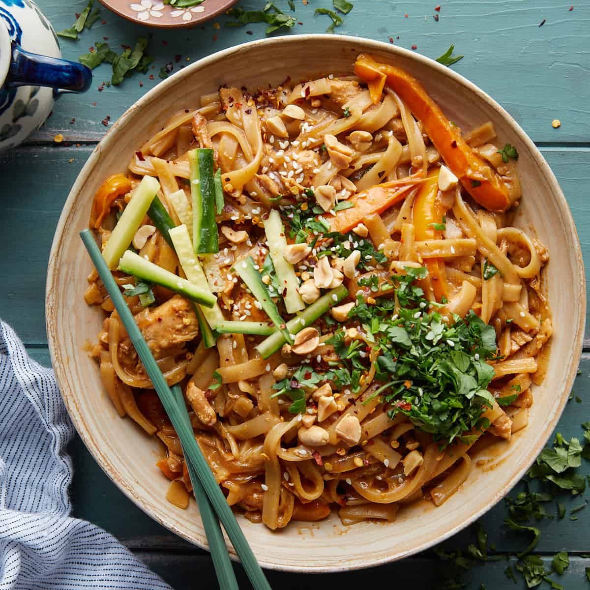 Spicy Peanut Noodles with Chicken Recipe