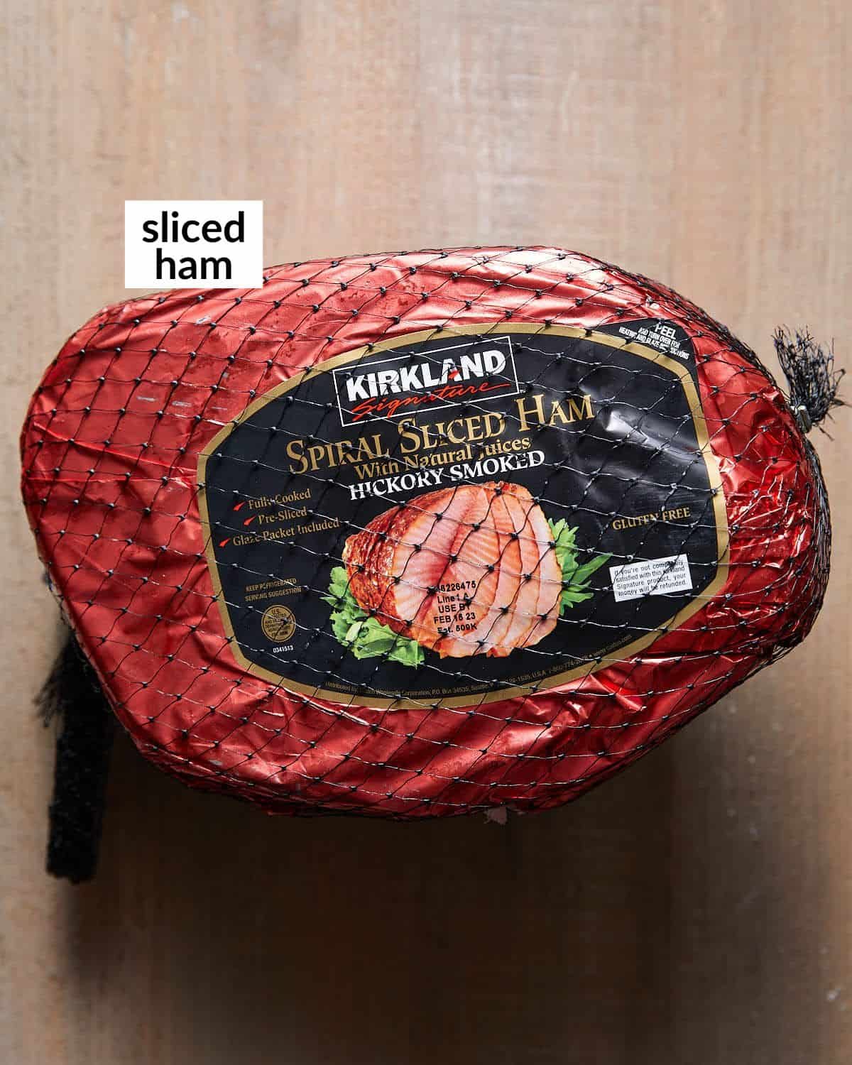 Image of ingredients needed for spiral ham.
