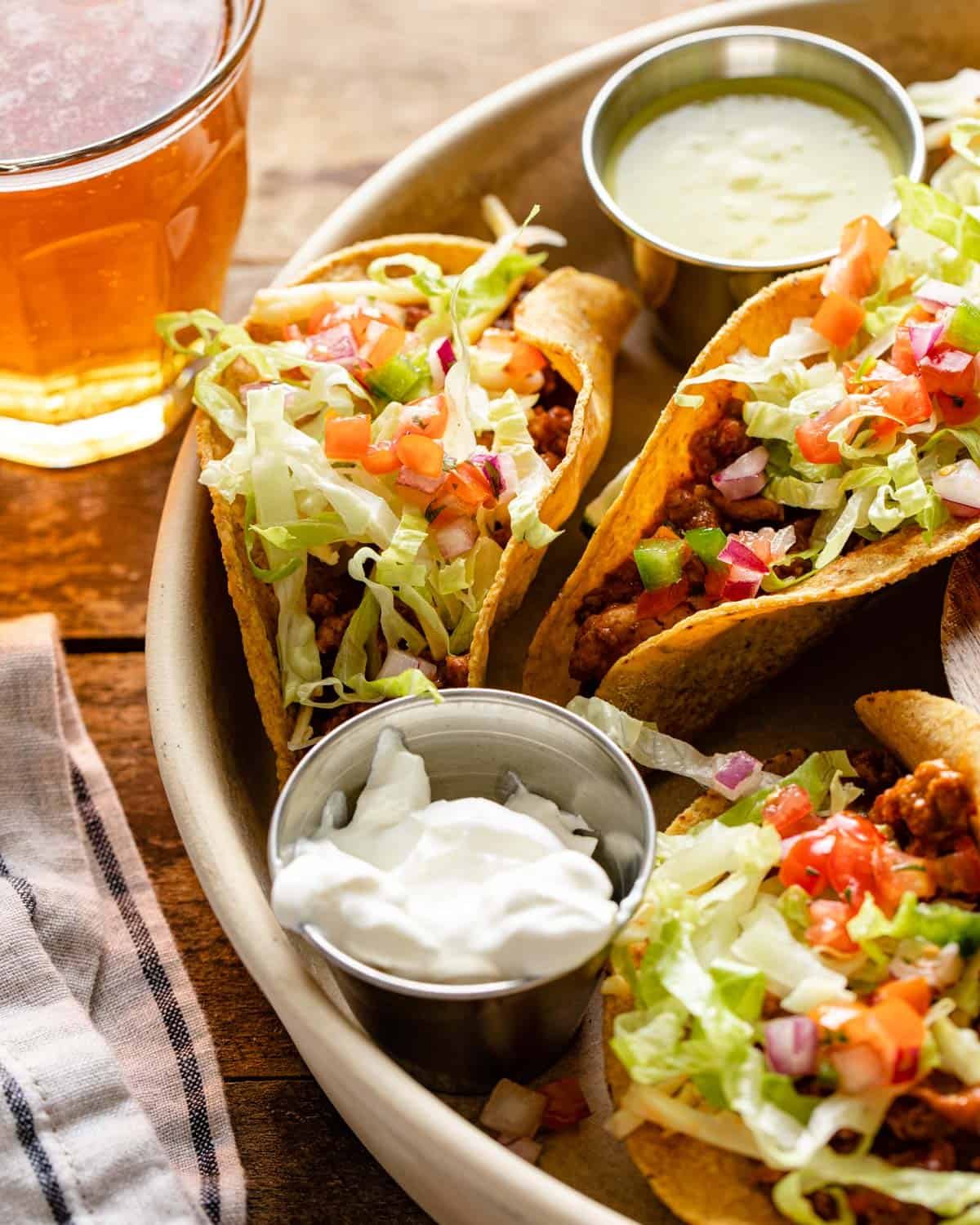 closeup of tacos
