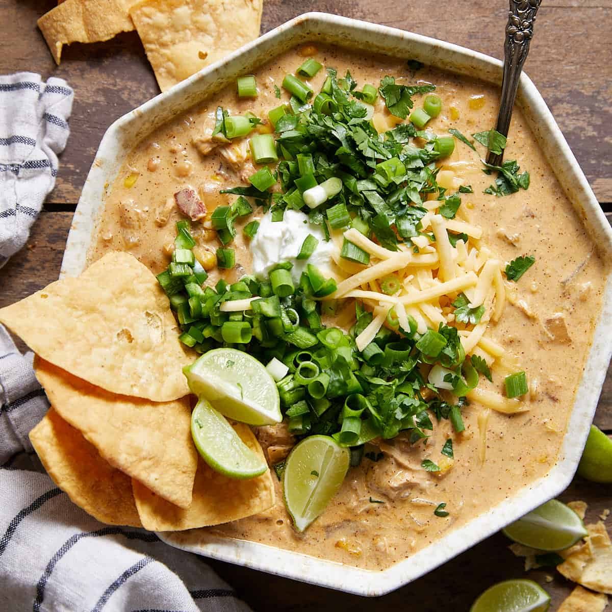 Cream Cheese Chicken Chili (Crockpot)