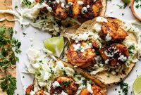 Crispy Air Fryer Shrimp Tacos with Zesty Slaw
