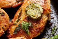 Golden Seared Chicken Breast with Aromatic Garlic Herb Butter