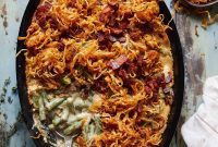 Savory Green Bean Casserole with Bacon and Earthy Mushrooms