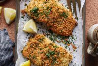 Crispy Panko Baked Salmon with Zesty Mustard