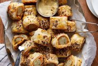 Flaky Golden Chicken Sausage Rolls